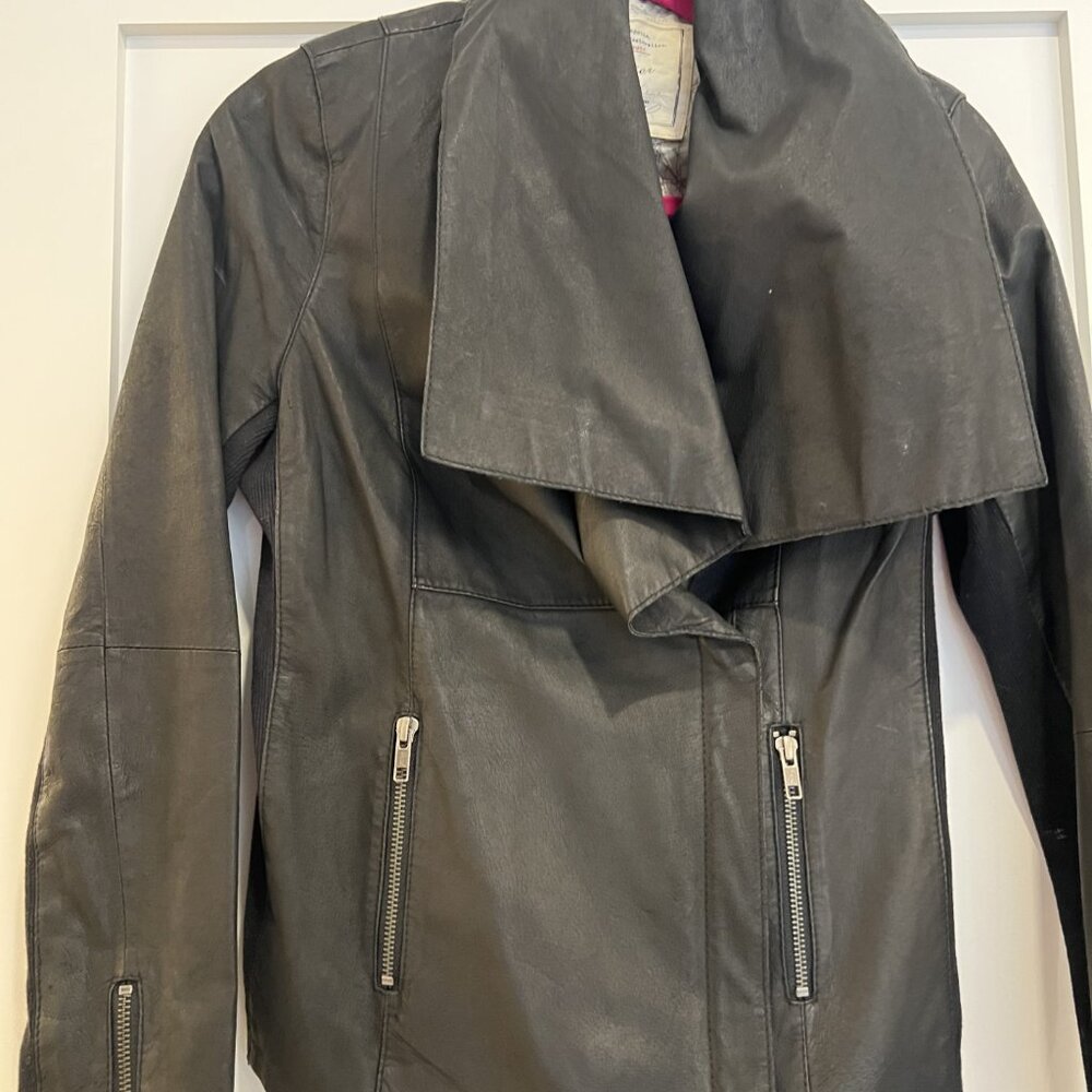 Anthropologie Leather Moto Jacket